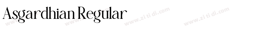 Asgardhian Regular字体转换